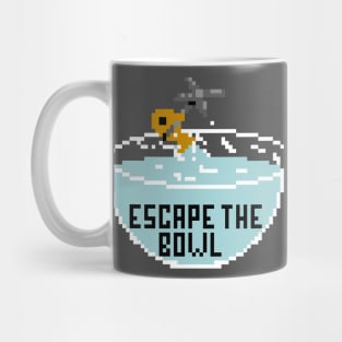 Escape the bowl goldfish pixel Mug